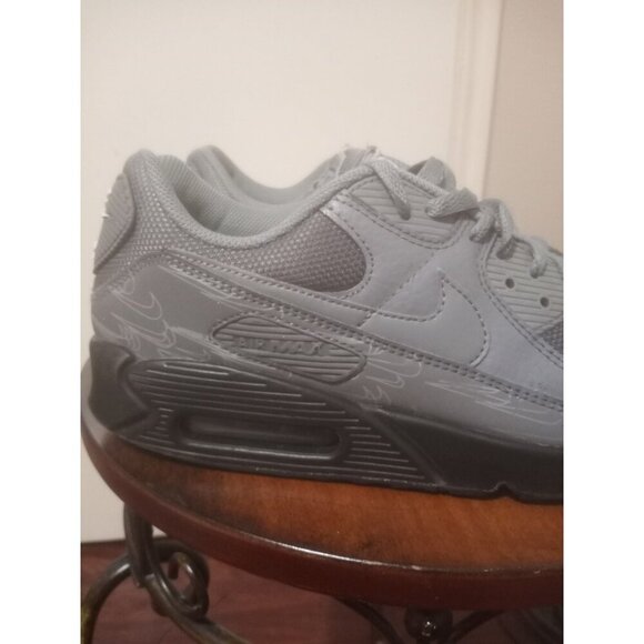 Mens Size 10 Nike Air Max 90 Grey Reflective Athletic Running Shoes DZ4504-002 - Picture 5 of 15